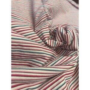 Red Blue Pink Striped Cotton Fabric 8 Yards x 36" Wide Sewing Quilting Craft